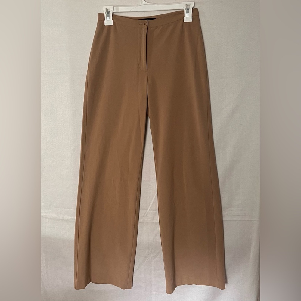 The Limited Stretch pants Size 0 camel button zipper front -